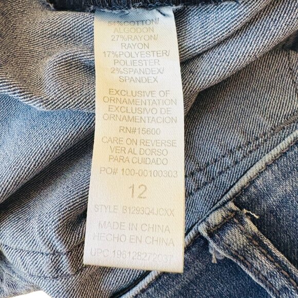 Democracy Womens Jeans Ab Technology Light Wash Stretch Denim Distressed Size 12 - Picture 11 of 12